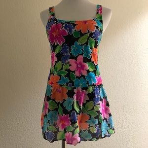 Catalina Two Piece Tankini Skirt Swimsuit M